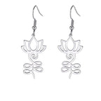 Arete Budista Flor de Loto plata