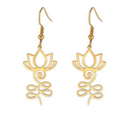 Arete Budista Flor de Loto oro