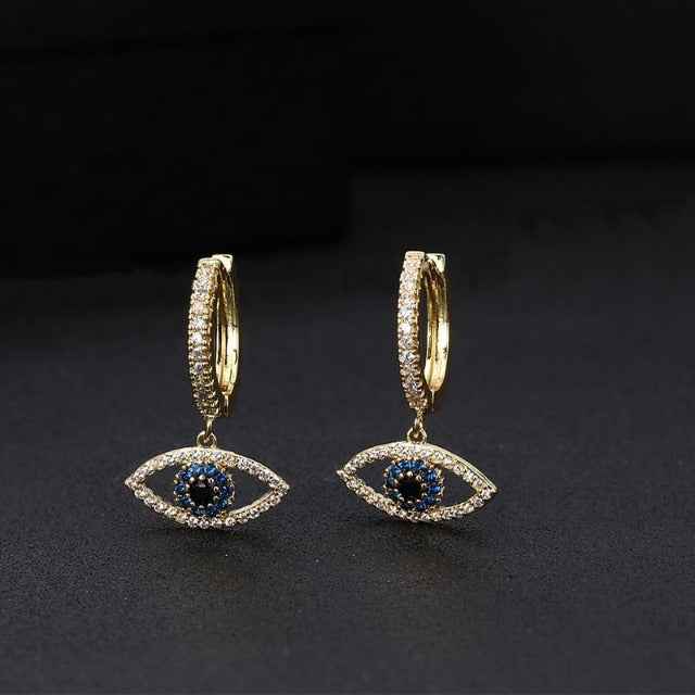 Arete Ojo Azul oro
