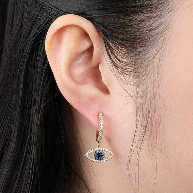 Arete Ojo Azul plata