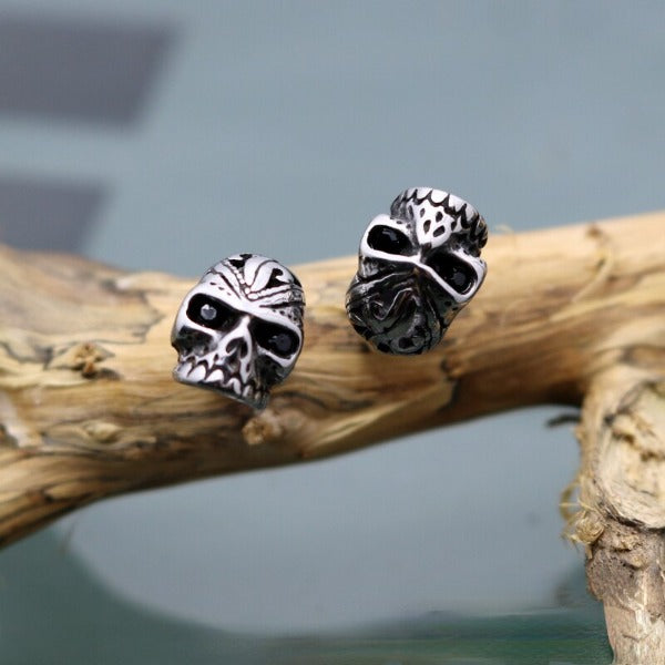 Pendiente Cabeza de Calavera Plata