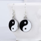 Pendiente Yin Yang de Plata
