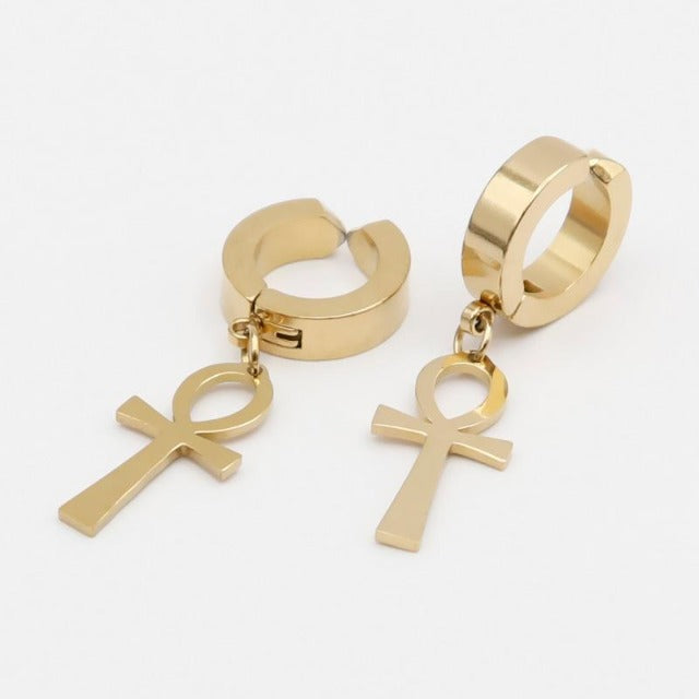 Pendientes Ankh dorados