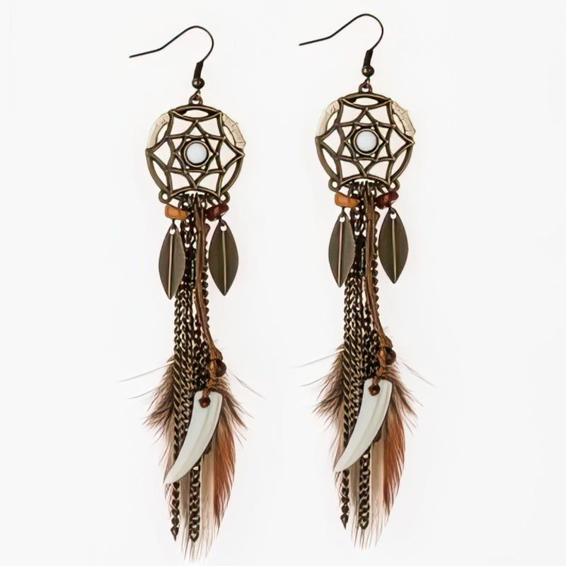 Pendientes Atrapasueños Pluma