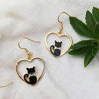 Pendientes de Gatos Lindos negros