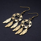 Pendientes Corazón Atrapasueños oro