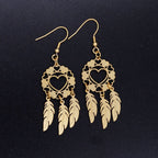 Pendientes Corazón Atrapasueños oro