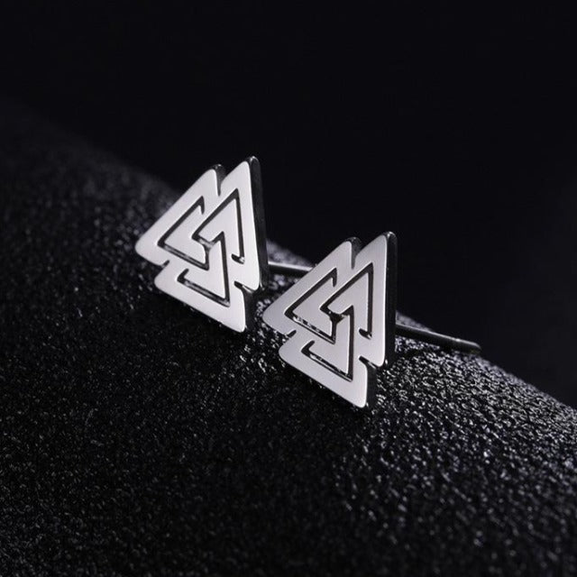 Pendientes Vikingos para Hombre plateados