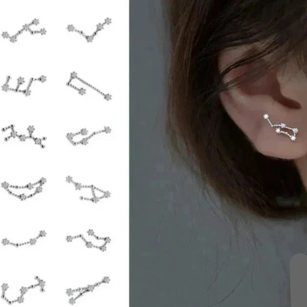 Pendientes 12 Constelaciones Signo del Zodiaco Mujer
