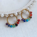 Pendientes Aros 7 Chakras Mujer