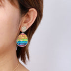 Pendientes Colgantes de 7 Chakras para Mujer