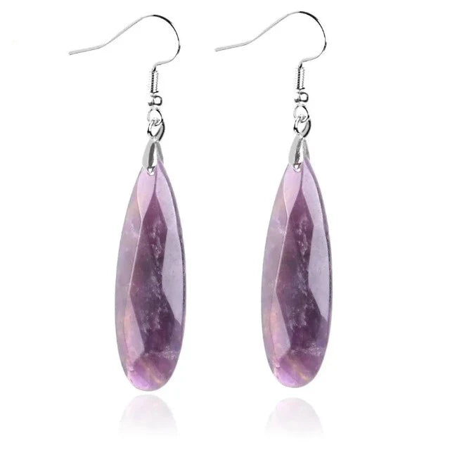 Pendientes de Amatista en Plata