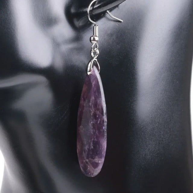 Pendientes de Amatista en Plata