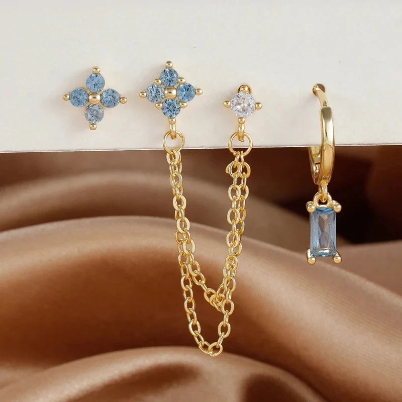 Pendientes con Piedra de Nacimiento de Circonio