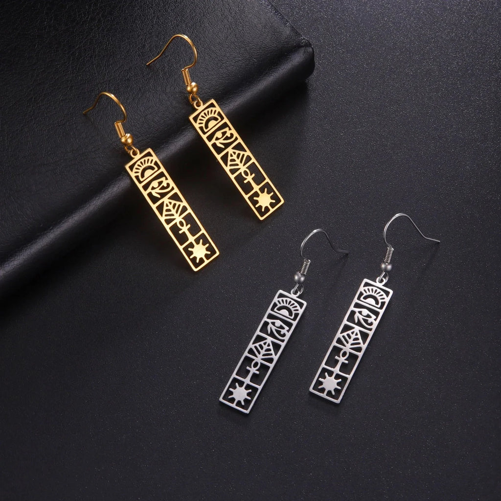 Pendientes de Cartuchos Jeroglíficos Egipto