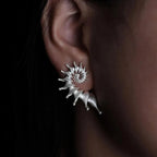 Pendientes de Botón Diseño Concha