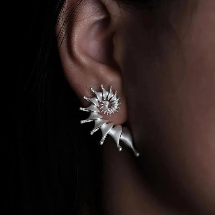 Pendientes de Botón Diseño Concha