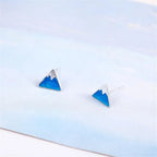 Pendientes de Botón en Triángulo Iceberg