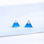 Pendientes de Botón en Triángulo Iceberg