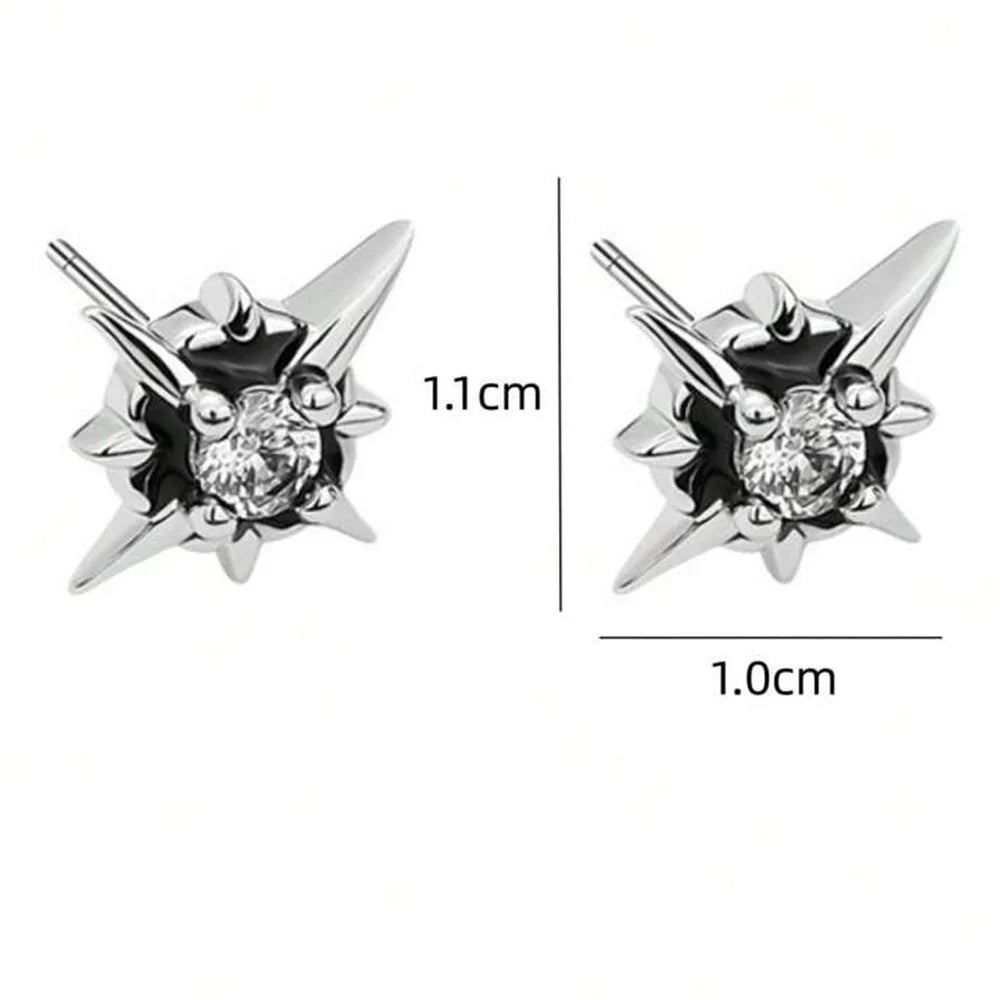 Pendientes de botón Estrella para Hombre