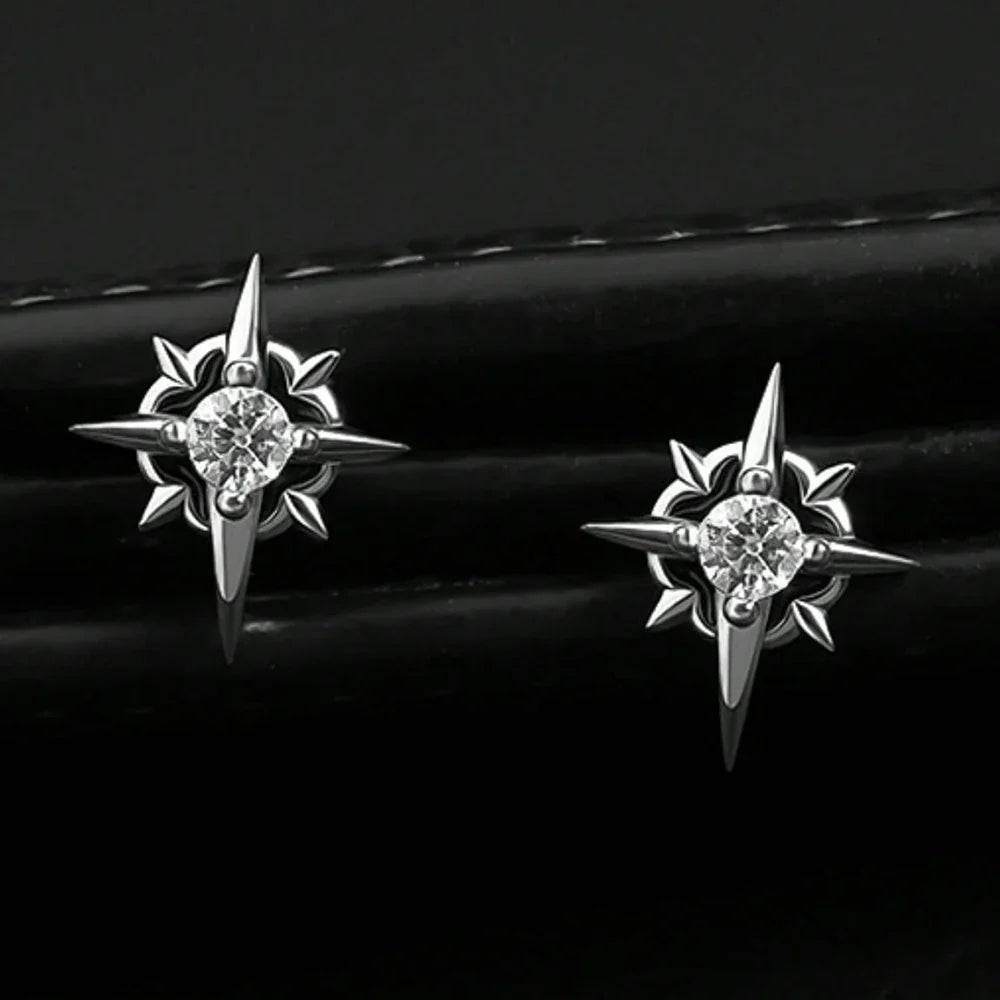 Pendientes de botón Estrella para Hombre