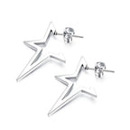 Pendientes de Clavo Estrella Estilo Punk plata
