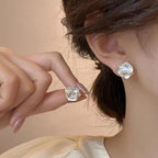 Pendientes de botón Flor de Camelia