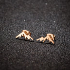 Pendientes de Clavo Montaña para Mujer u Hombre oro rosa