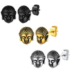 Pendientes de Clavo Cabeza de Buda oro