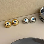 Pendientes de Clavo Vintage Contra el Mal de Ojo oro