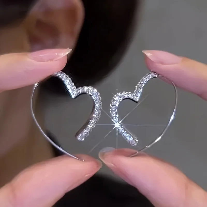Pendientes Corazón con Circonitas