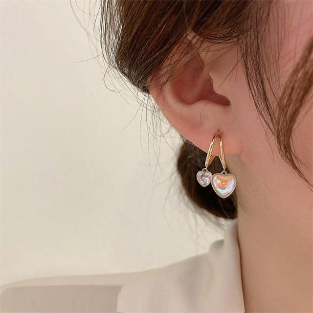 Pendientes de Corazón de Oro