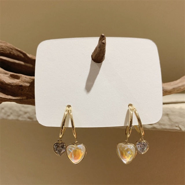 Pendientes de Corazón de Oro