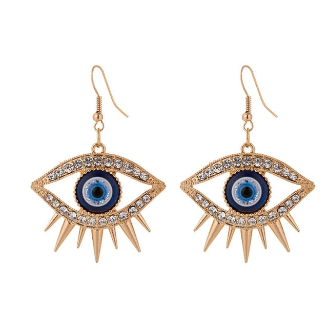Pendientes Contra el Mal de Ojo Azul Griego Turco Mataki Matiasma estilo 3