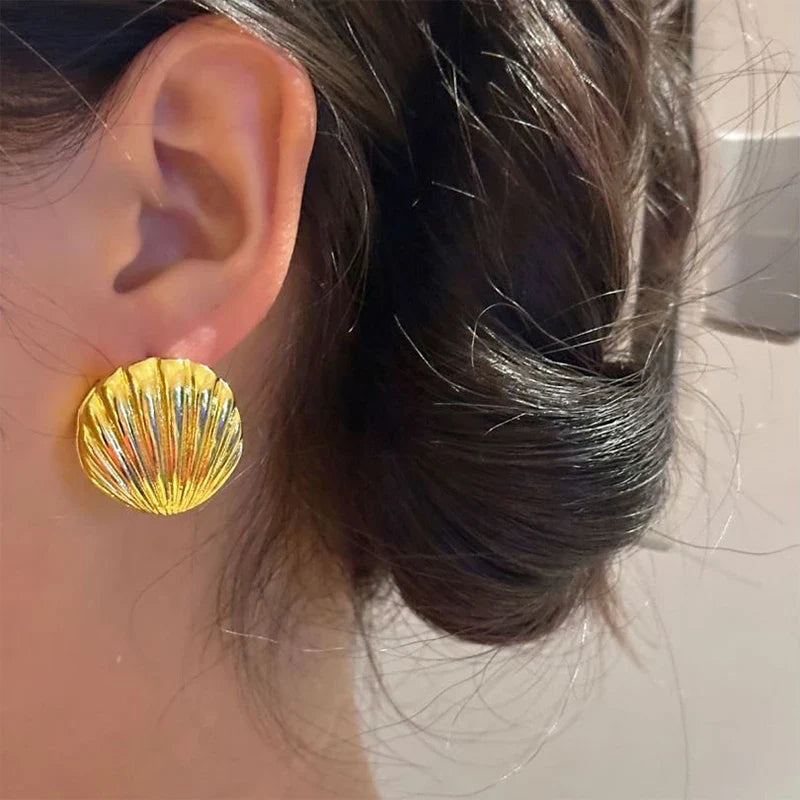 Pendientes Conchas de Vieira Concha oro