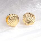 Pendientes Conchas de Vieira Concha oro