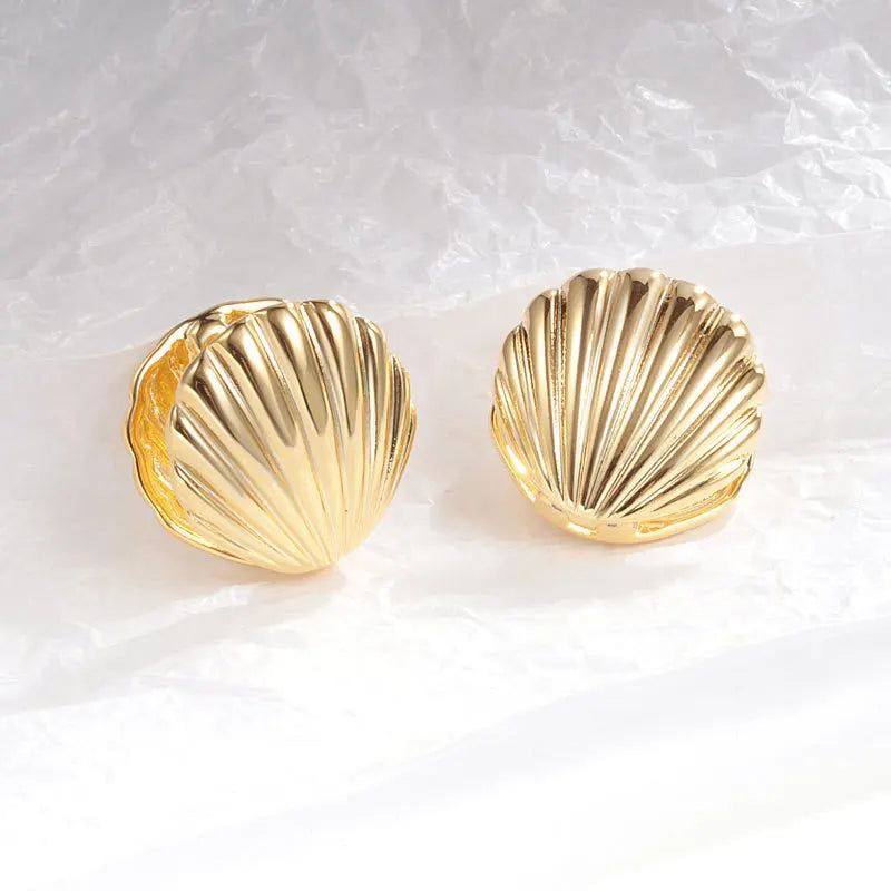 Pendientes Conchas de Vieira Concha oro