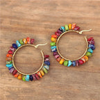 Pendientes Aros 7 Chakras Mujer