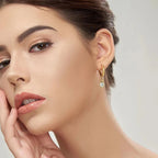 Pendientes Aros con Piedra de Nacimiento de Circonio