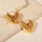 Pendientes Aros Corazón oro