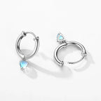 Pendientes de Aro Corazón Fertilidad Piedra de Luna