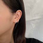 Pendientes Aros Cruz de Jesús con Circonita