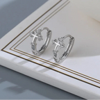Pendientes Aros Cruz de Jesús con Circonita