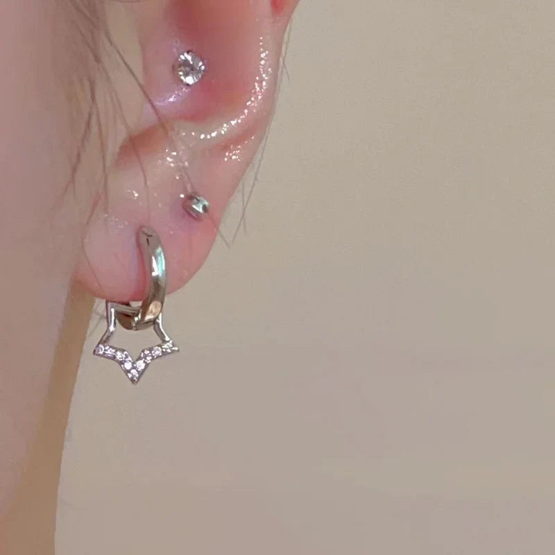 Pendientes Aros Estrella Pentagonal