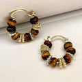 Pendientes Aros Mujer Ojo de Tigre