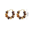Pendientes Aros Mujer Ojo de Tigre