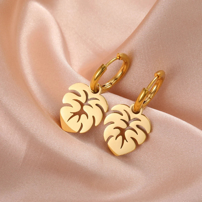 Pendientes Aros Hoja de Palma