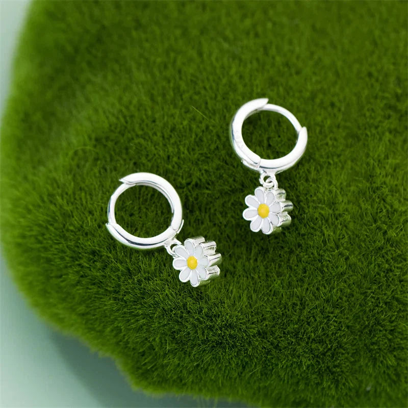 Pendientes Aros Flor de Margarita a