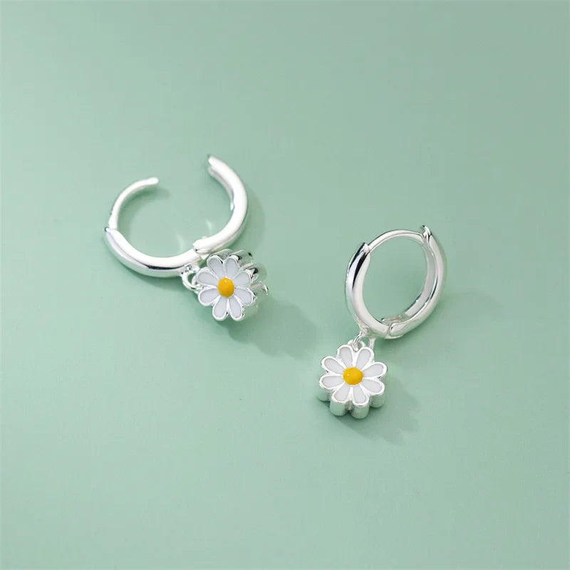 Pendientes Aros Flor de Margarita a