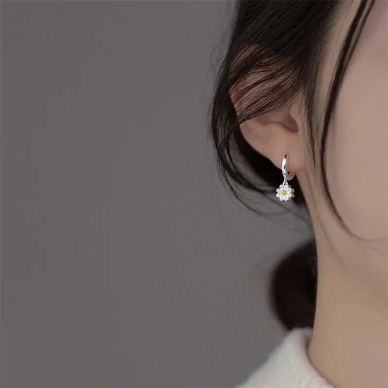Pendientes Aros Flor de Margarita a